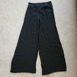 Stillwater Black satin Wide Leg Pants